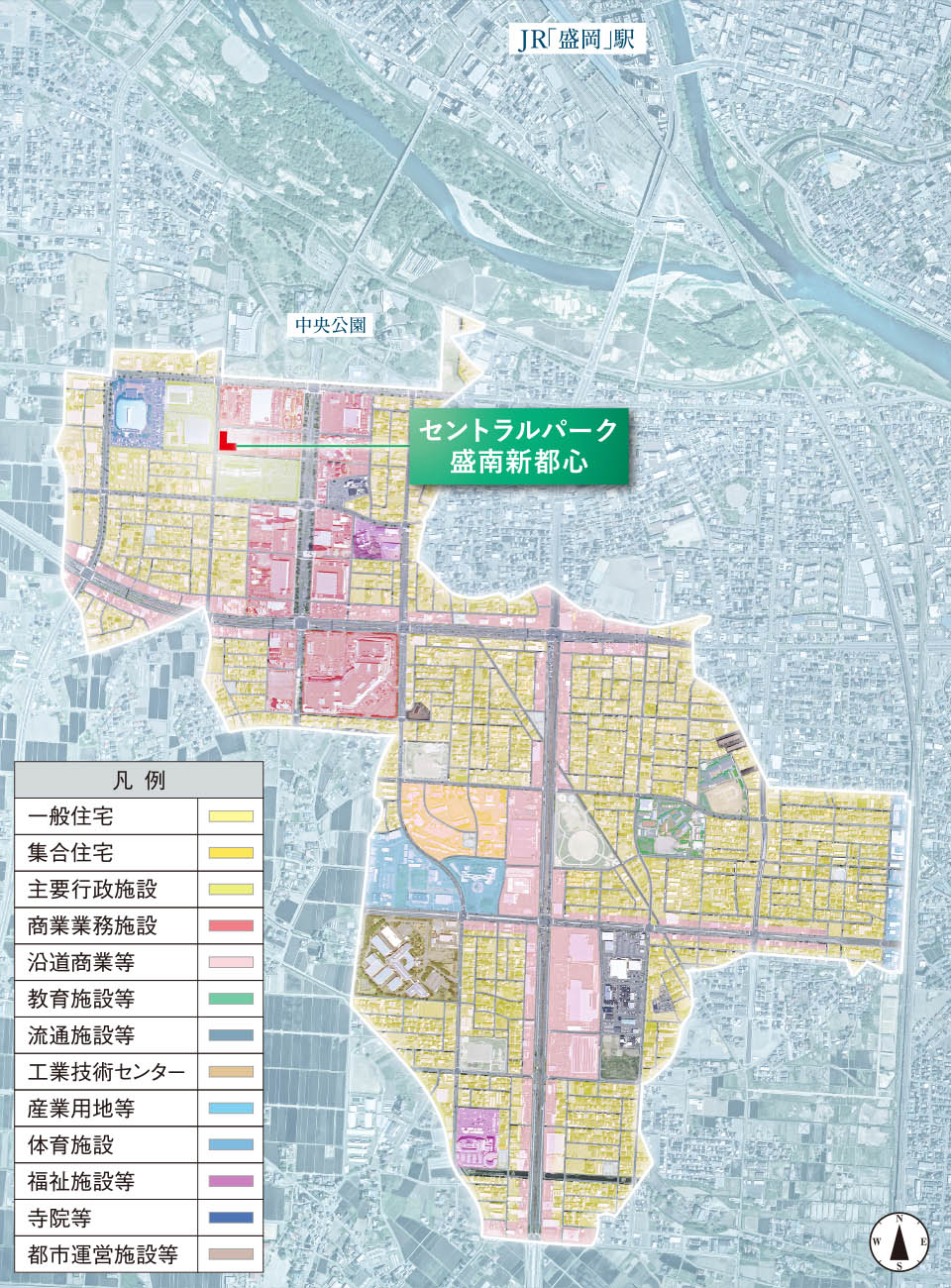 ゆいとぴあ盛南開発概念図