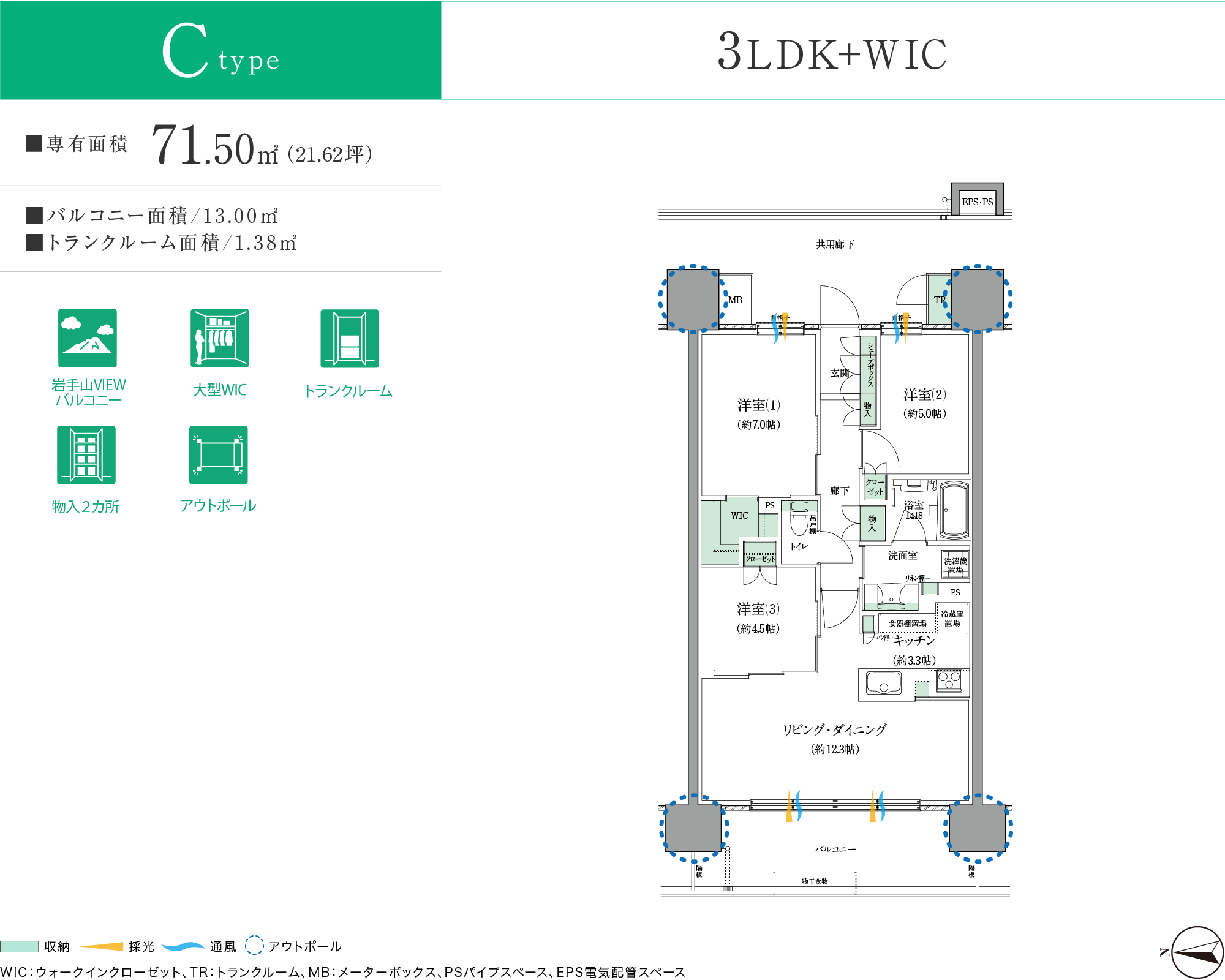 Ctype 3LDK+WIC