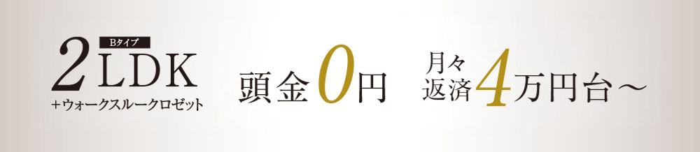 3LDK・預金0円・月々返済5万円台～