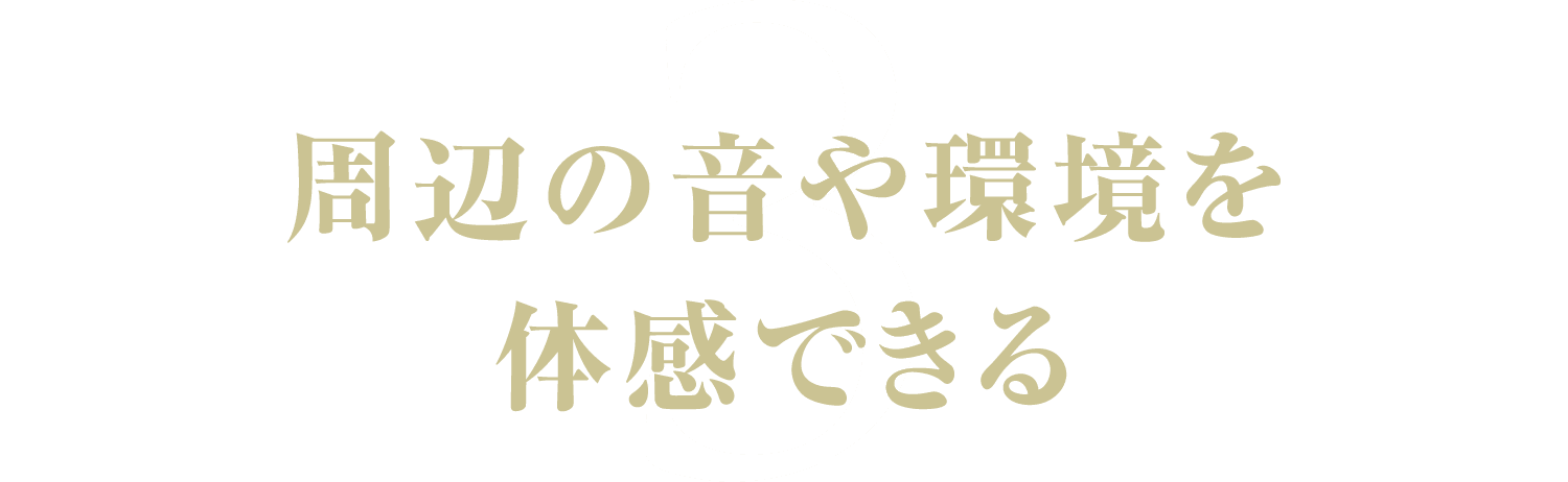 3.周辺の音や環境を体感できる