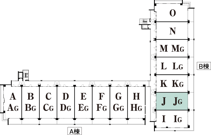 Jタイプ メニュープラン平面図