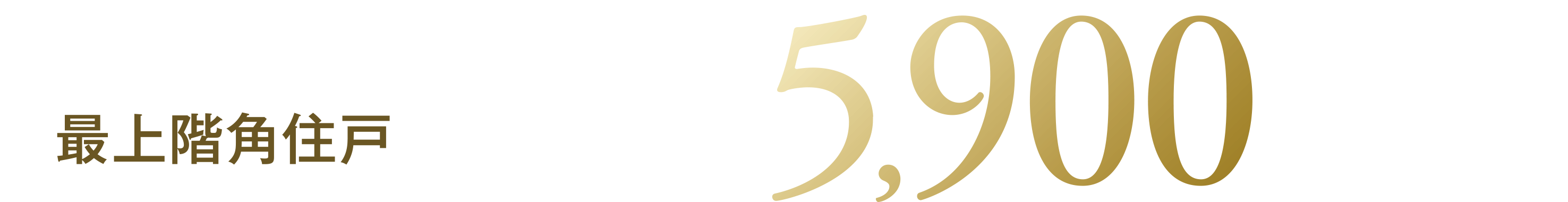 最上階角住戸3LDK5900万円台