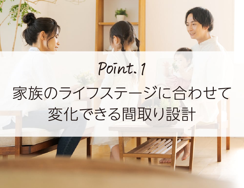 Point.1 家族のライフステージに合わせて変化できる間取り設計