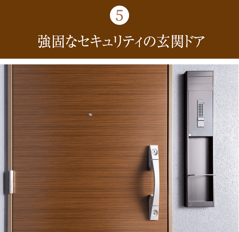 強固なセキュリティの玄関ドア