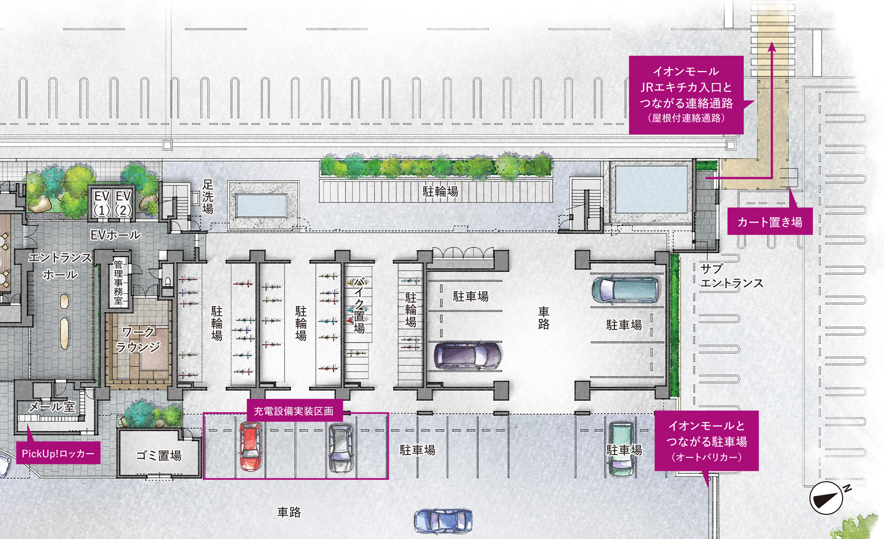 敷地配置図・1階平面図