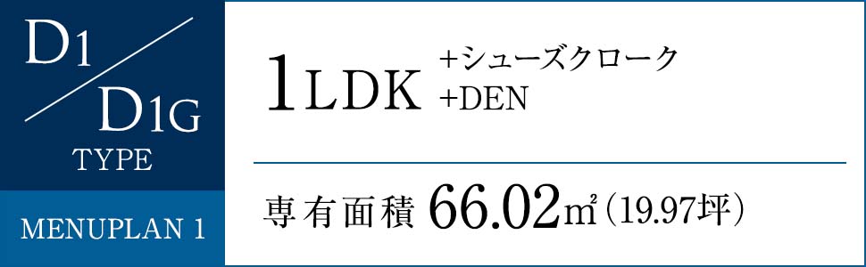 D1/D1G TYPE MENUPLAN 1