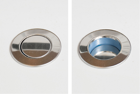 ボタンを押すだけで排水できるワンプッシュ排水栓