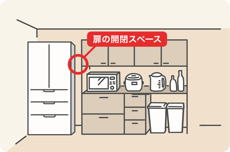 冷蔵庫の横に食器棚を置く場合のポイント