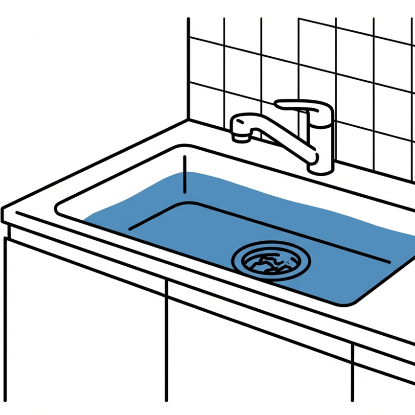 排水溝の詰まりイメージ